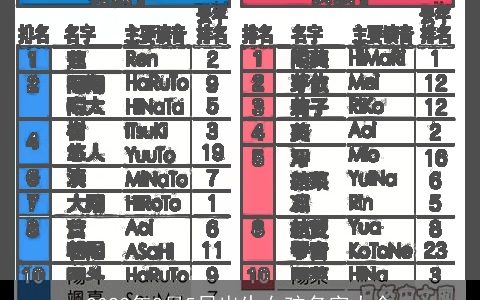 2023年8月5日出生女孩名字大全