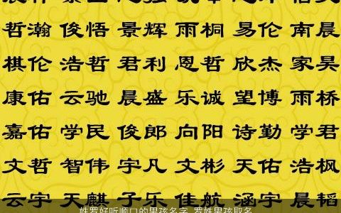 姓罗好听顺口的男孩名字 罗姓男孩取名大全独特一点 好听顺口独特的罗姓男孩名