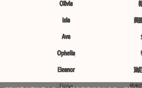 好听好看的男孩英文名 在线起名高贵洋气的名字  爱起名