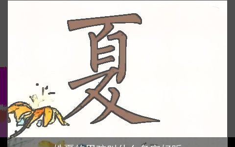 姓夏的男孩叫什么名字好听