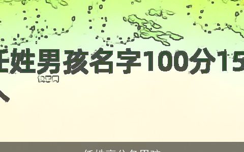 任姓高分名男孩