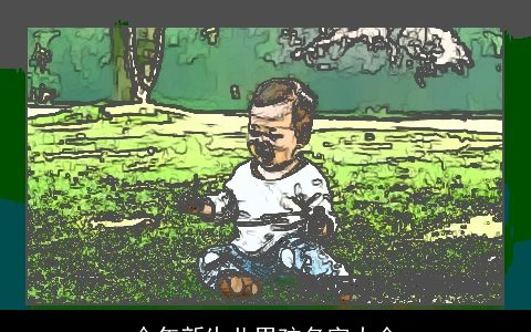 今年新生儿男孩名字大全