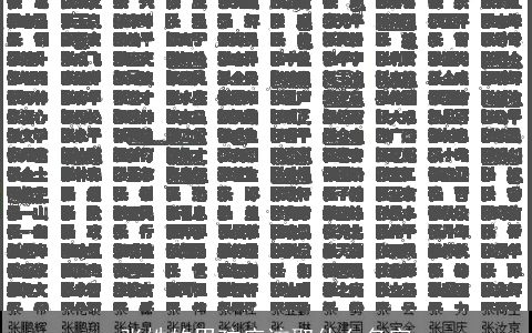 张姓的男孩应该取什么名字