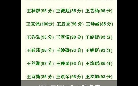 刘姓五行缺金女孩名字