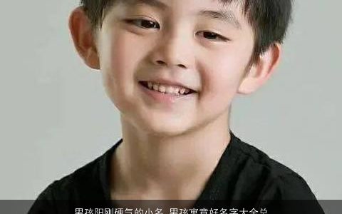 男孩阳刚硬气的小名 男孩寓意好名字大全总结 2024洋气寓意的男孩小名男孩名挑选