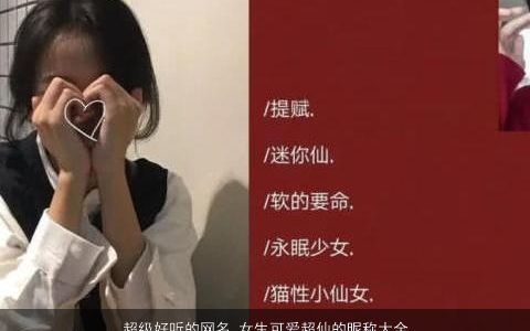 超级好听的网名 女生可爱超仙的昵称大全2023 好听可爱的网名女生昵称名最新