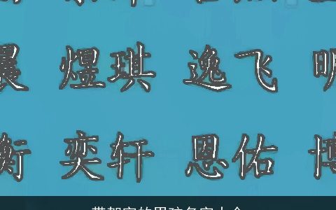 带贺字的男孩名字大全