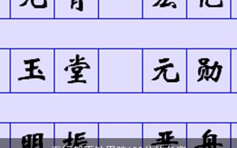 五行都不缺男孩100分的名字