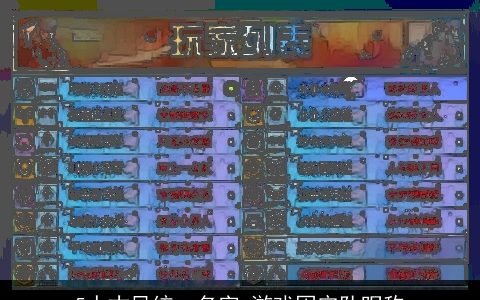 5人古风统一名字 游戏固定队昵称