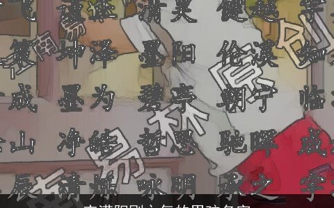 充满阳刚之气的男孩名字