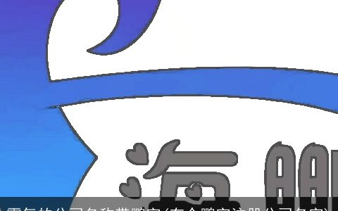 霸气的公司名称带鹏字(有个鹏字注册公司名字)