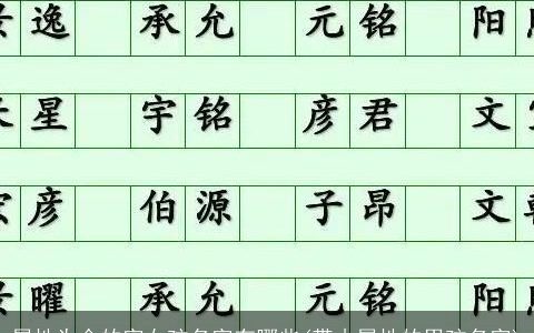 属性为金的字女孩名字有哪些(带木属性的男孩名字)