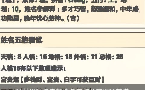 项姓男孩名字精选名字打分查询项楚淇