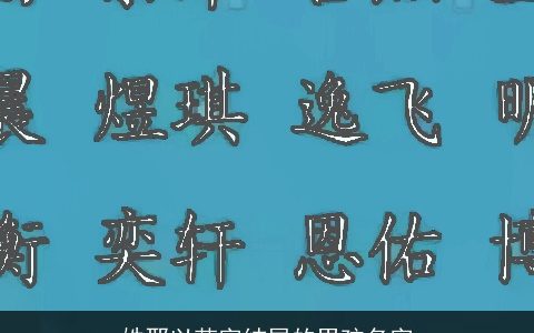 姓邢以若字结尾的男孩名字