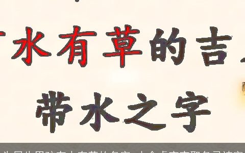 为属牛男孩有水有草的名字 小金虎宝宝取名忌讳字