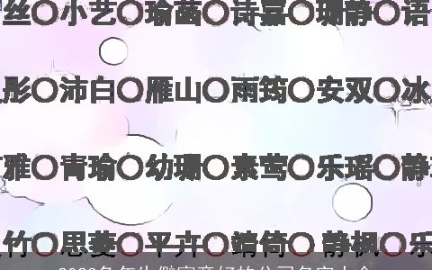 2024兔年生僻寓意好的公司名字大全