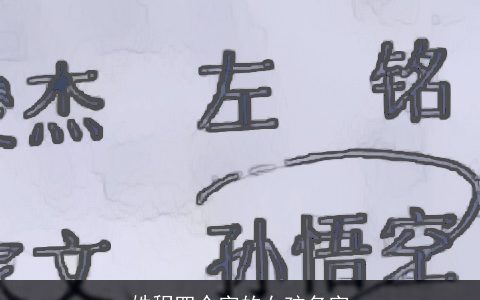 姓程四个字的女孩名字
