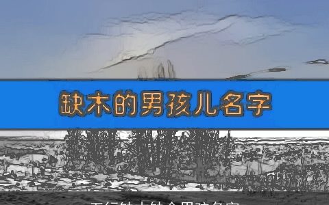 五行缺木缺金男孩名字