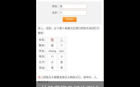 林艳蓝取名打分测试