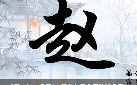 2字古风cp名字(雪字开头三个字独特名字)