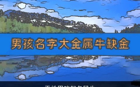 于姓男孩起名鼠牛