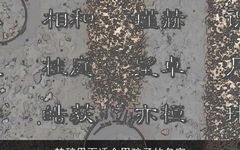 楚辞里面适合男孩子的名字