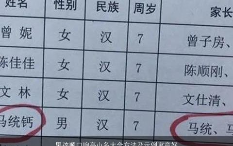 男孩顺口响亮小名大全方法及示例寓意好还好听 顺口寓意好听的男孩小名名最新