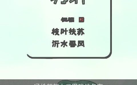 冯姓朗朗上口男孩的名字