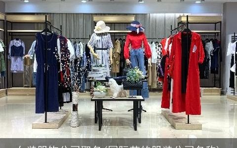 女装服饰公司取名(国际范的服装公司名称)