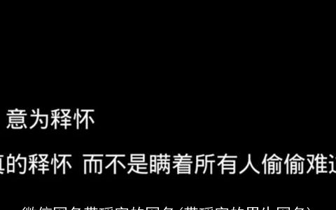 微信网名带瑶字的网名(带瑶字的男生网名)