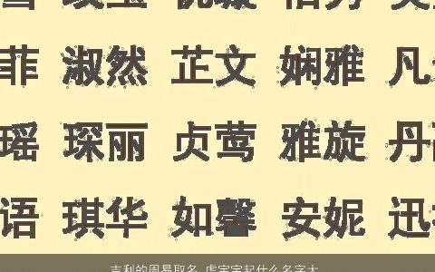 吉利的周易取名 虎宝宝起什么名字大全好一生无忧吉利的男孩女孩名字最新