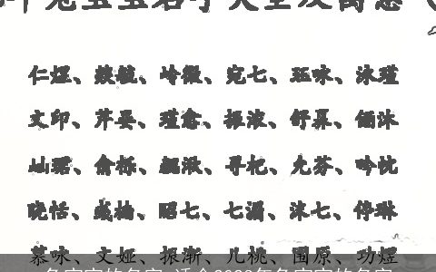 兔宝宝的名字 适合2023年兔宝宝的名字