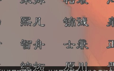 林姓男孩取名100分 林姓男孩取名100分免费打分