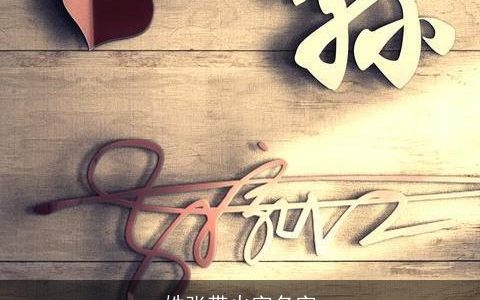 姓张带火字名字