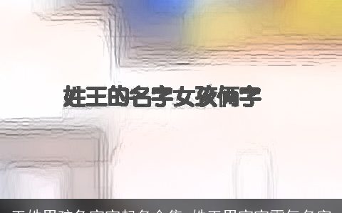 王姓男孩兔宝宝起名合集 姓王男宝宝霸气名字