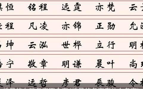 姓易的女孩名字四个字(姓易的名字有什么名字)