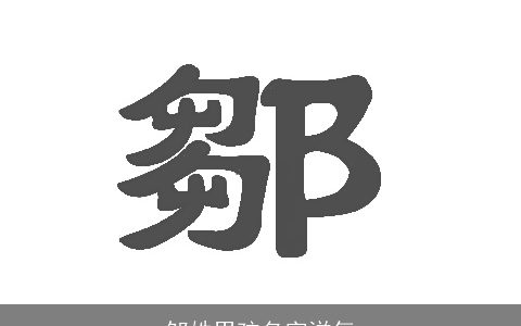 邹姓男孩名字洋气
