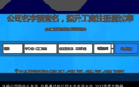 注册公司取什么名字 容易通过的公司大全名字大全 2023温柔文静册公司取什么名字大全 容易通过的公司名字天玄网叁的公司公司名字大全最新