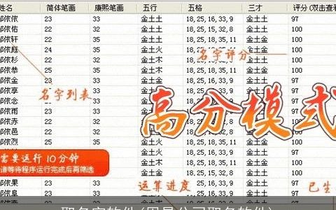 取名字软件(周易公司取名软件)