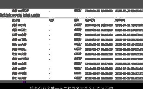 给老公取个独一无二的网名大全亲切而又不肉麻的老公备注 霸气独一无二的网名名字大全
