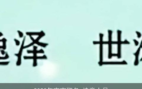 2023年宝宝取名 诗意十足