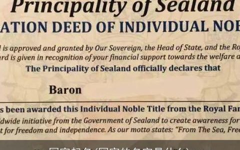 国家起名(国家的名字是什么)