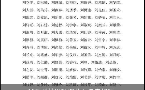 00后刘姓男孩取什么名字好听_