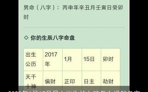2024年6月17号早上出生的女孩怎么样起名字