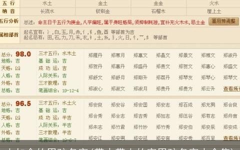 土加金的男孩名字(带水带土的字男孩名字大全集)