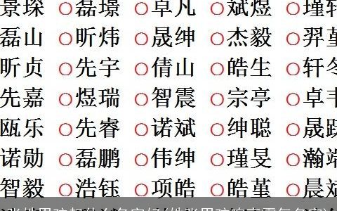 张姓男孩起什么名字好(姓张男孩响亮霸气名字)
