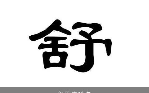 舒姓安啥名