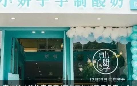 有内涵的酸奶店名字(有创意的奶茶店名字大全)