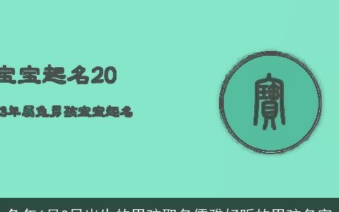 兔年6月3日出生的男孩取名儒雅好听的男孩名字