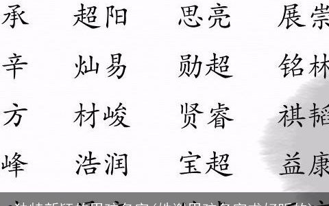 独特新颖的男孩名字(姓谢男孩名字求好听的)